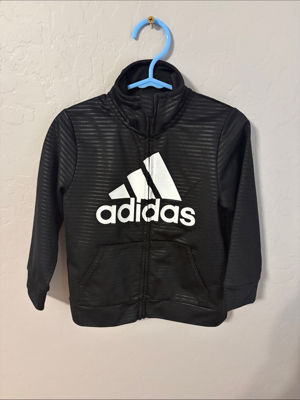 adidas Black Hoodie with White Logo